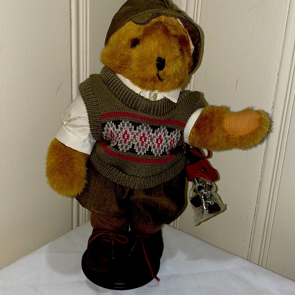 Tender Heart Treasures Sam 12" Golf Bear With Golf Accessories.